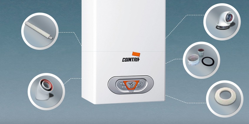 Calentador estanco Premium CPE10 T b gas butano con kit salida de gases  estándar Cointra