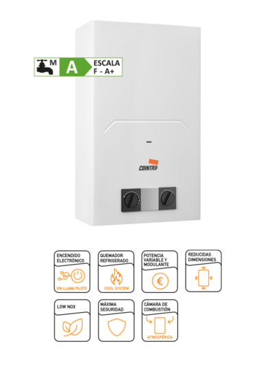 Calentador de Gas atmosférico CAMI 11 litros (Gas natural)